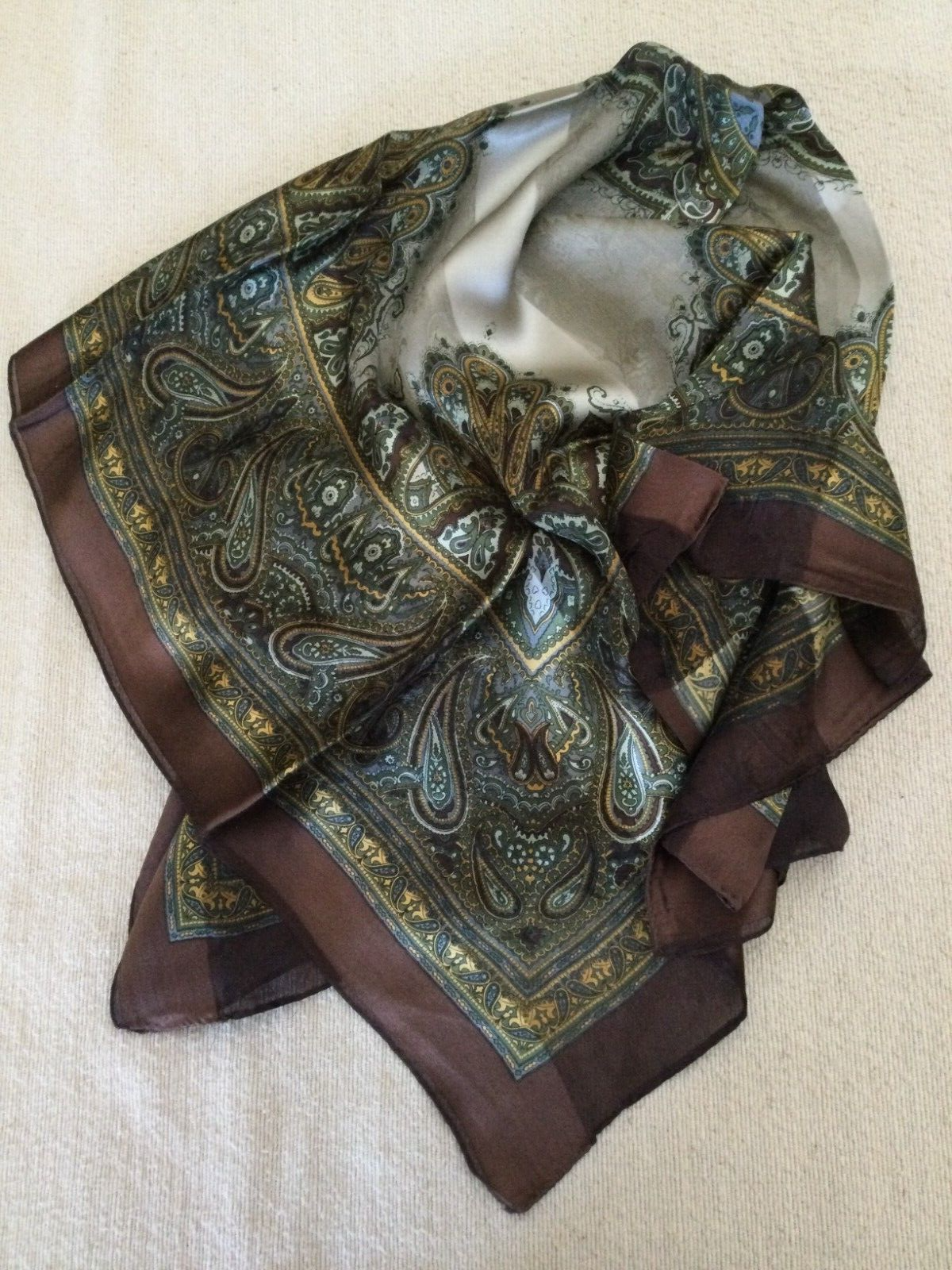 新品　【GOLDEN 】PAISLEY PRINT SILK スカーフ H6073e1716e674d9287a9d612461f7