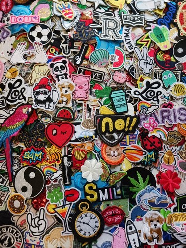 25 Randomly Picked Iron On Patches Surprise Grab Bag Free USA Shipping