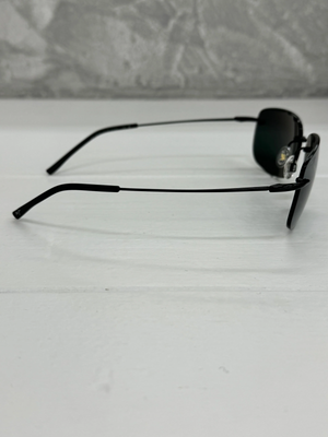 Pre-owned Maui Jim Polarized Sunglasses  Ohai Mj334-02 59.5 19 140 Shiny Black Neutral Grey In Gray