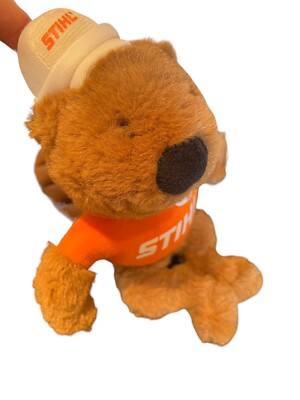 STIHL NWT  Buzz the Beaver  Plush Stuffed Animal Toy Chainsaw 10'' Promo Mascot