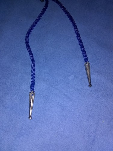 Mens Boli Tie United States Half Dollar 1972 Blue String Silver Ends