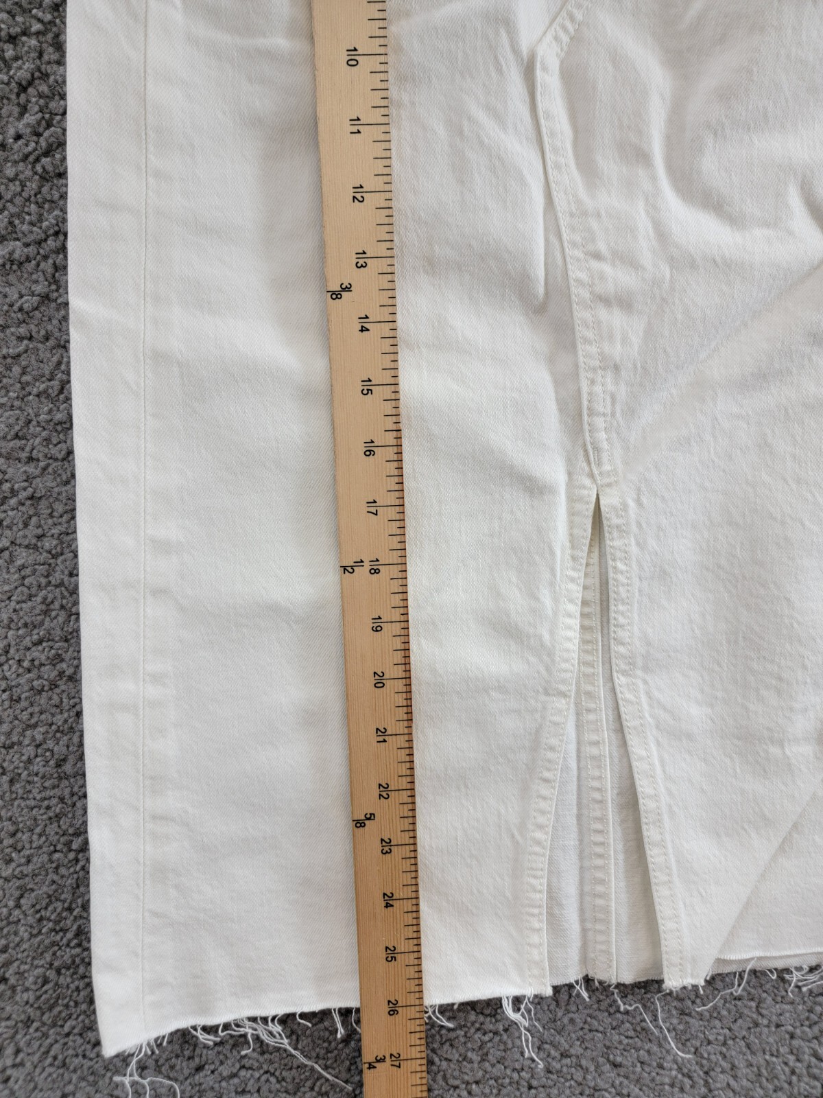 Joe's Jeans The Joplin Denim Skirt Women's 24 Optic White Button Zip Closure - Picture 7 of 16