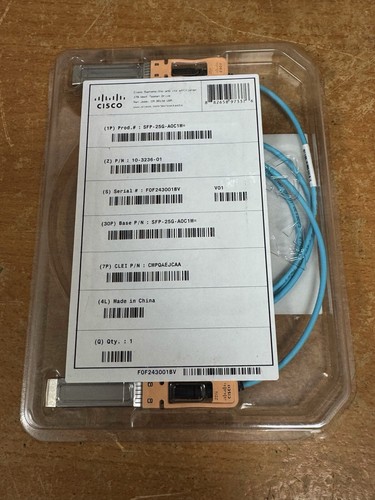 Cisco SFP-25G-A0C1M 25G SFP28 Network Transceiver Module Fiber Optic Connector