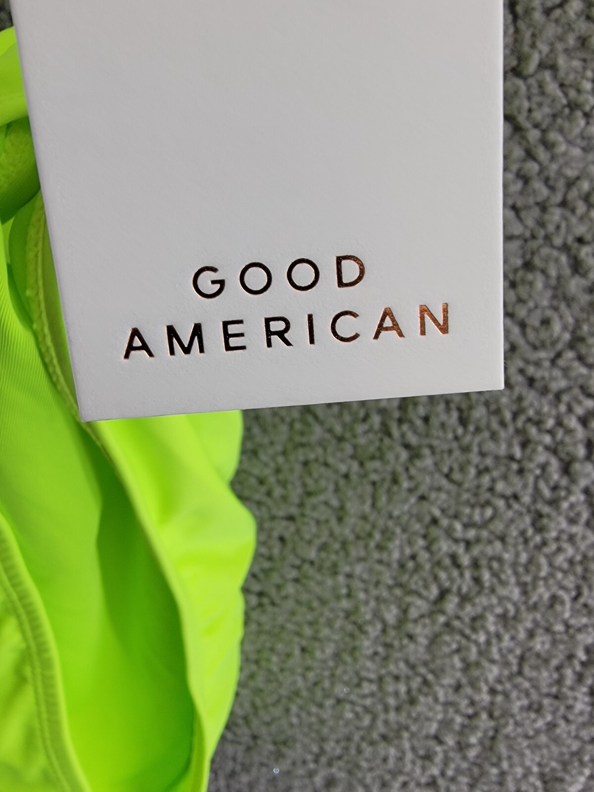 Good American Cutout Monokini Swimsuit Women's 3 Electric Lime Pull On Style - Picture 14 of 15