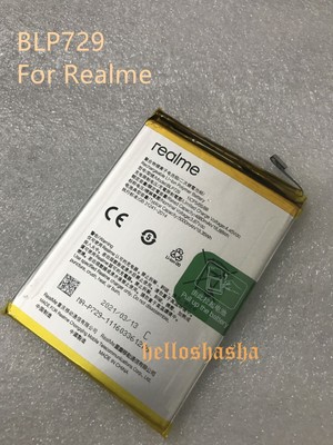 100% New Original battery BLP729 For REALME c21y, 5pro, 5i, c3 phone 5000mAh