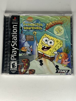 SpongeBob SquarePants SuperSponge PS1 CIB (Sony PlayStation 1) Complete w Manual