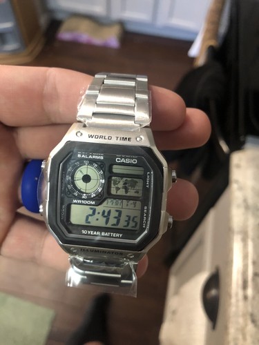 Casio Men's Quartz Multifunction Silver-Tone Bracelet 42mm Casio Men's Quartz Multifunction Silver-Tone Bracelet 42mm