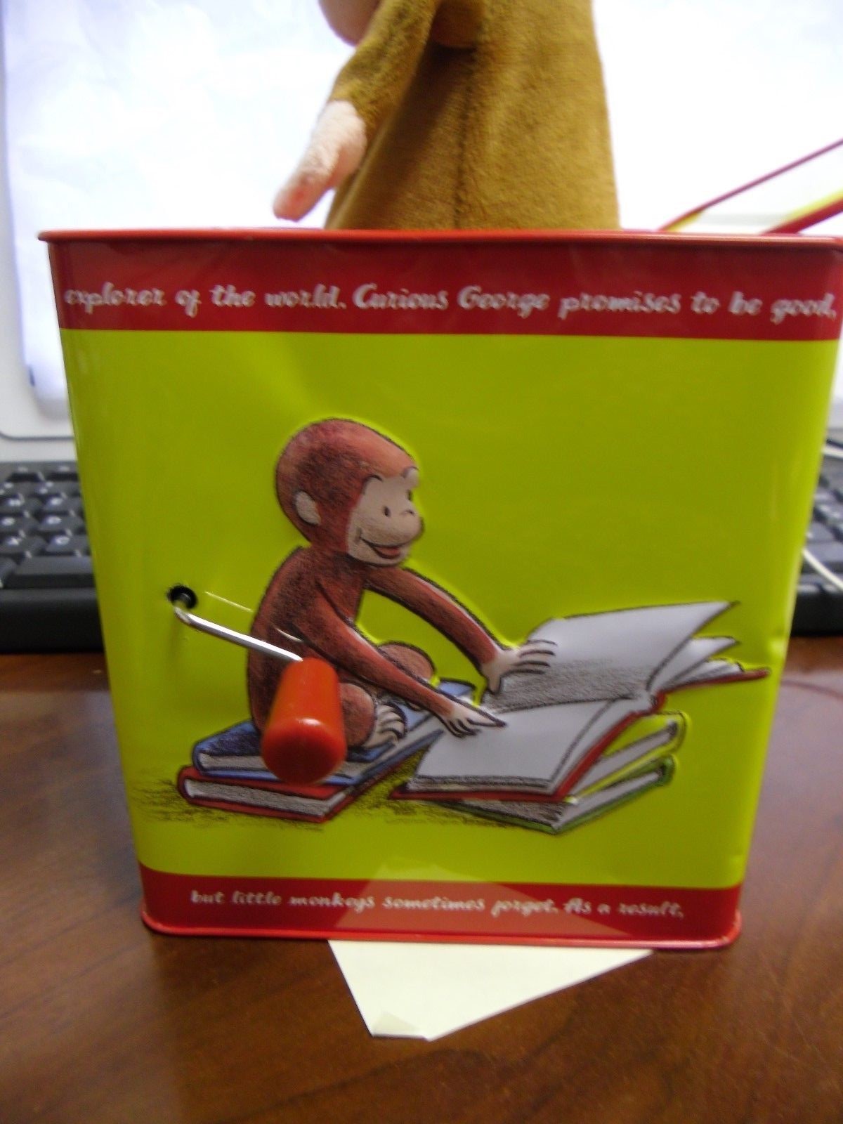 Curious George Jack In The Box Tin Musical Pop Goes The Weasel Schylling Kids