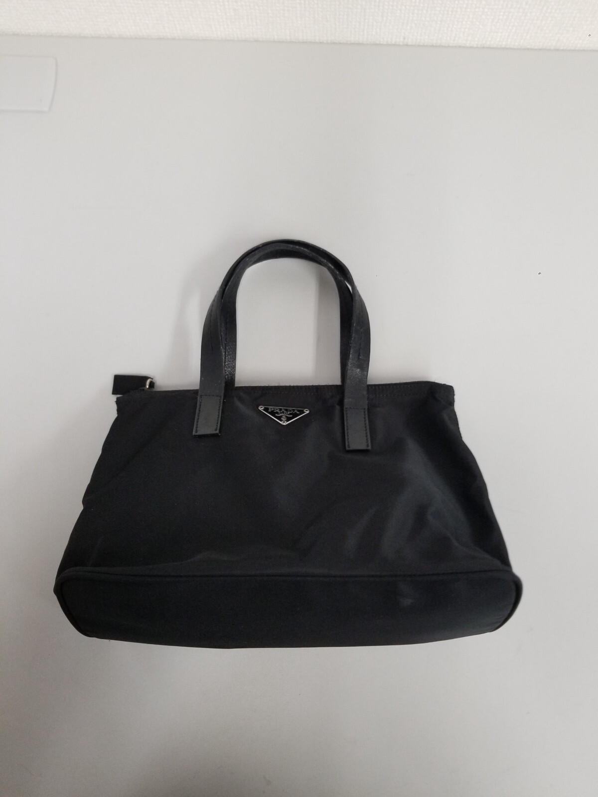 used PRADA Nylon Hand Bag Tessuto Triangle Logo Tag No.31