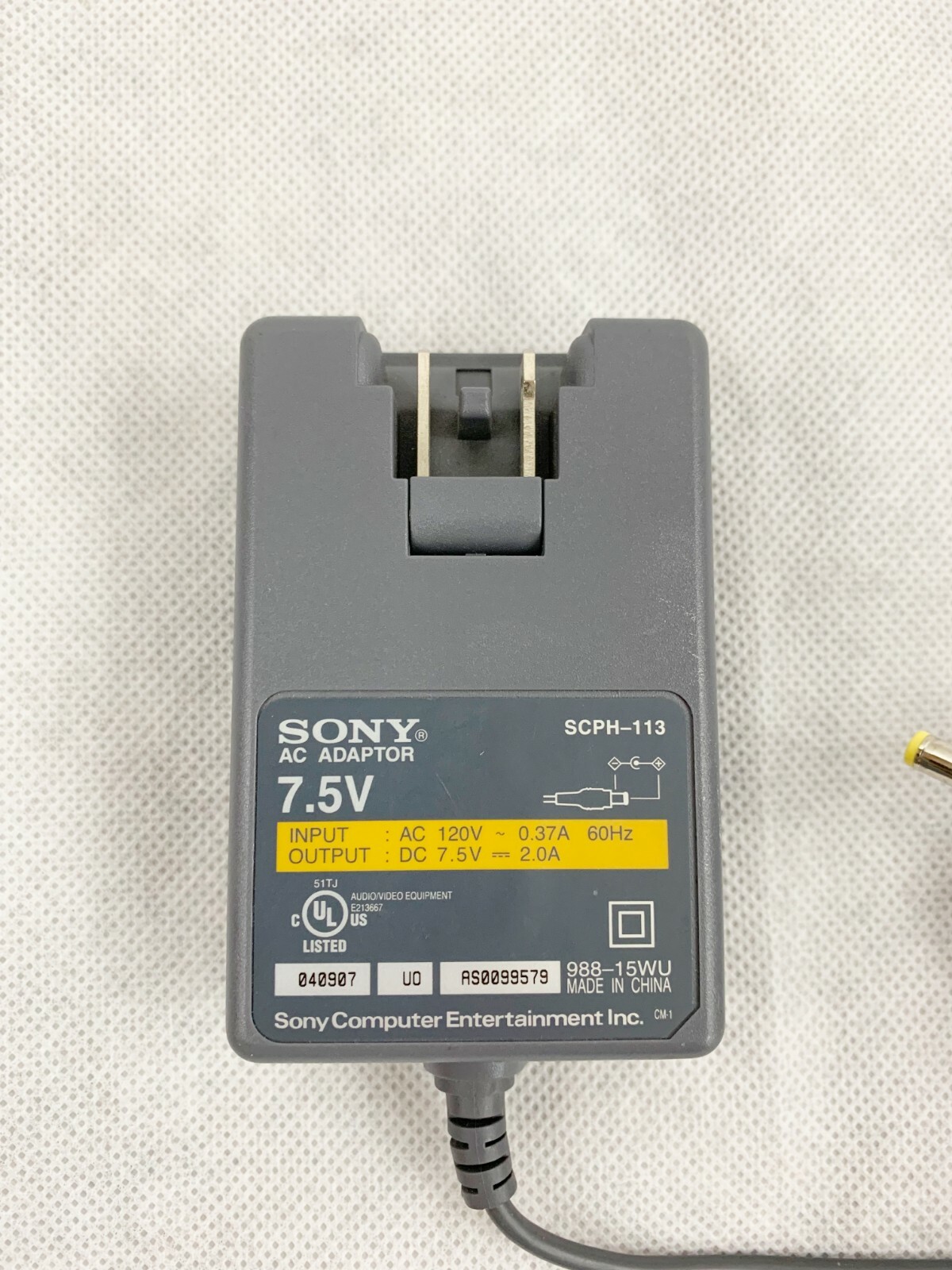 OEM Sony PlayStation PS One 7.5V AC Adapter Power Supply SCPH-113