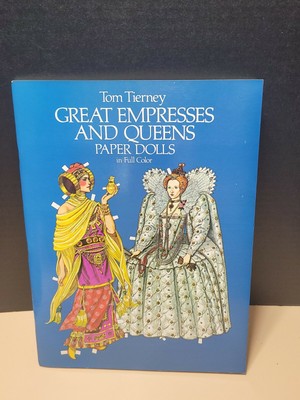 NEW! VTG! 1982 Great Empresses and Queens Paper Dolls in Full Color Tom Tierney