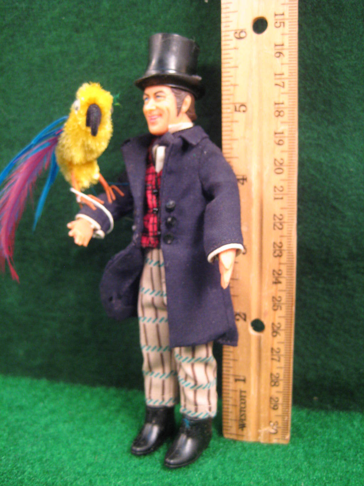 Vintage 1967 Mattel DR DOCTOR DOLITTLE & POLYNESIA PARROT Posiable Doll**WOW**