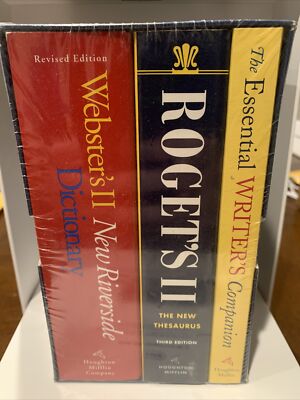 The Essential Reference Set w/ Webster's Dictionary Thesarus New sealed.