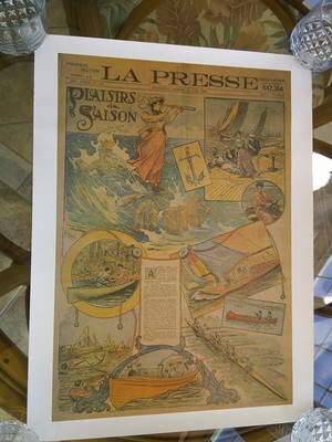 Tableau reproduction de ''La Presse'', Montréal Samedi 13 juin 1908, Neuf