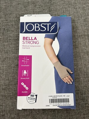 Jobst Bella Strong Compression Gauntlet Glove Natural Beige 20-30 mmHg Sz 3