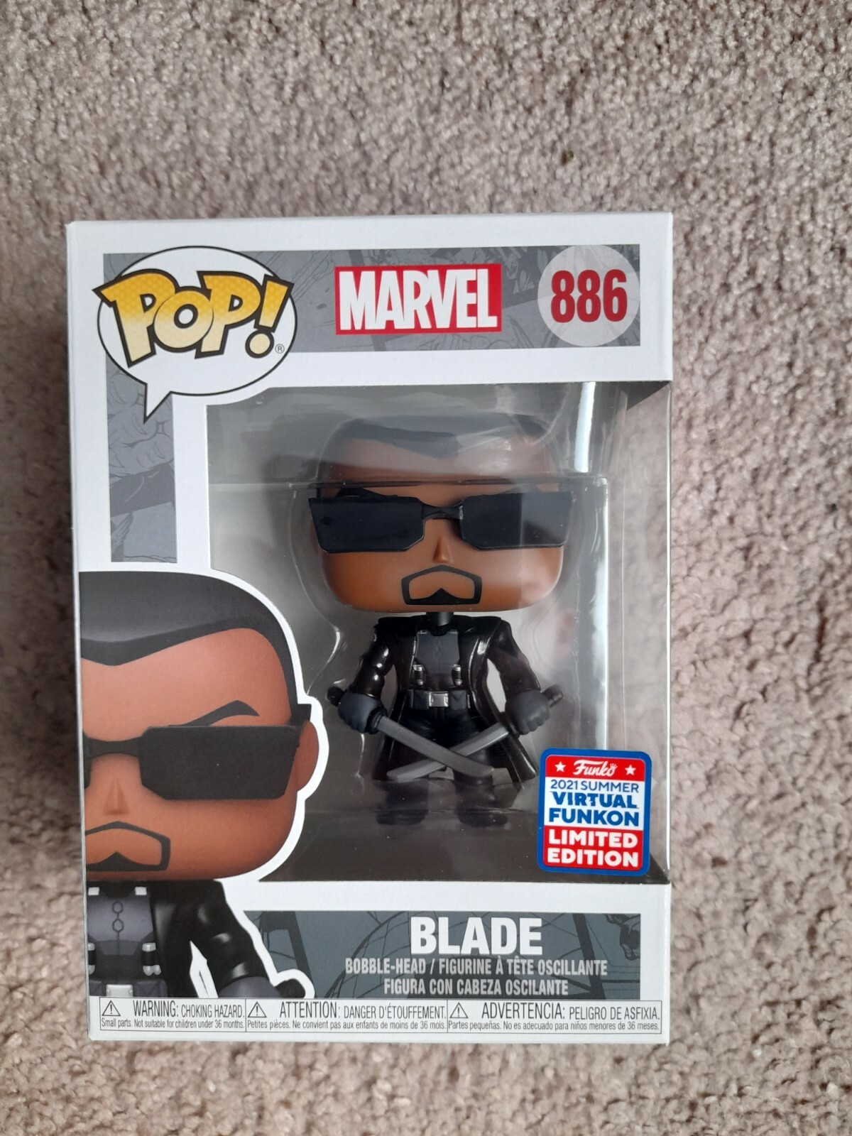 Blade Funko POP! #886 from Marvel Official Virtual Funkon