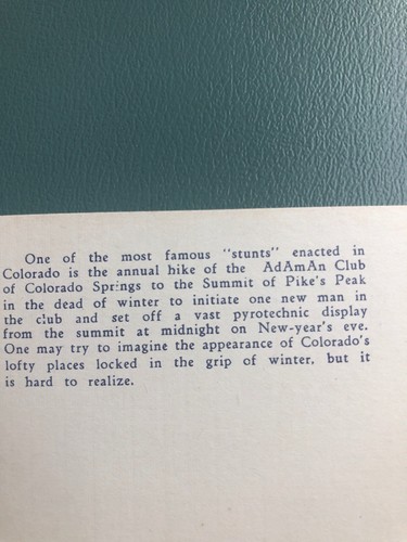 Colorado Springs,CO. New Years Eve at the Pikes Peak Summit House Antique