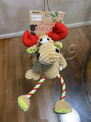 Elite Pet ~ Christmas/Holidays Moose ~ Squeaky Dog Toy 13 