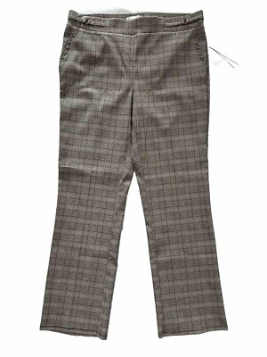 89th + Madison Brown Multi Plaid Barely Boot Pants Size XL NWT