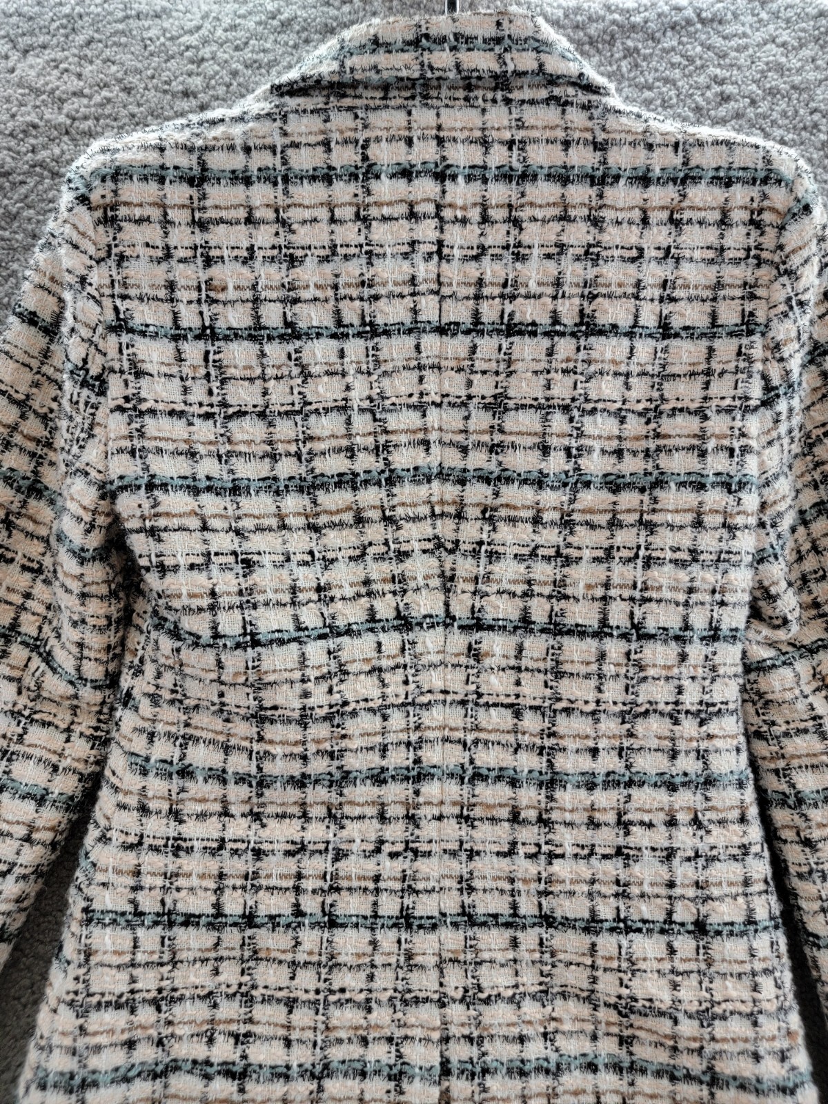 Avec Les Filles Tweed Blazer Women's XS Blush Multi Button Front Closure L/S - Picture 5 of 17