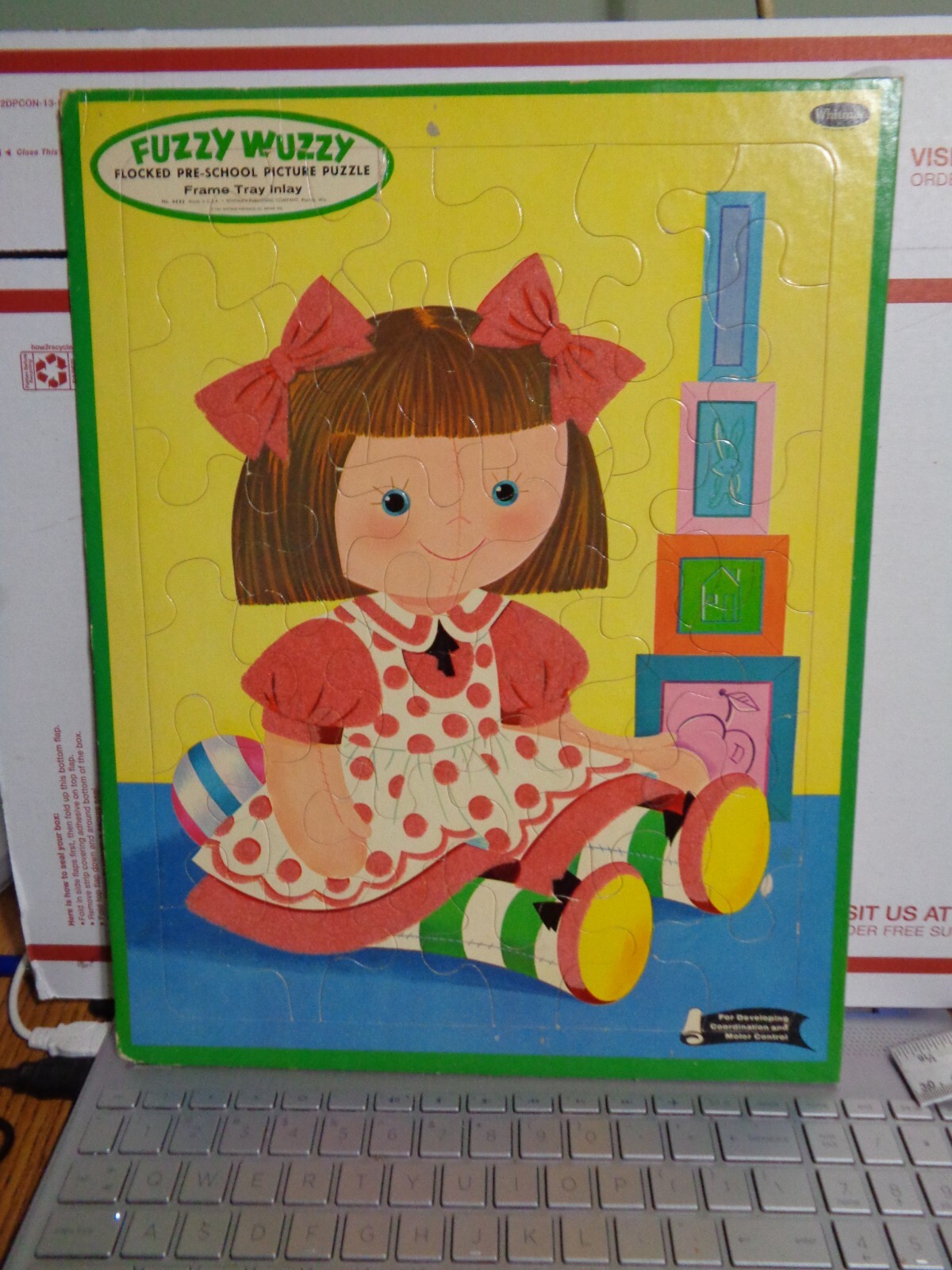 Vtg 1961 Fuzzy Wuzzy #4422 Pre-school Frame Picture Puzzle