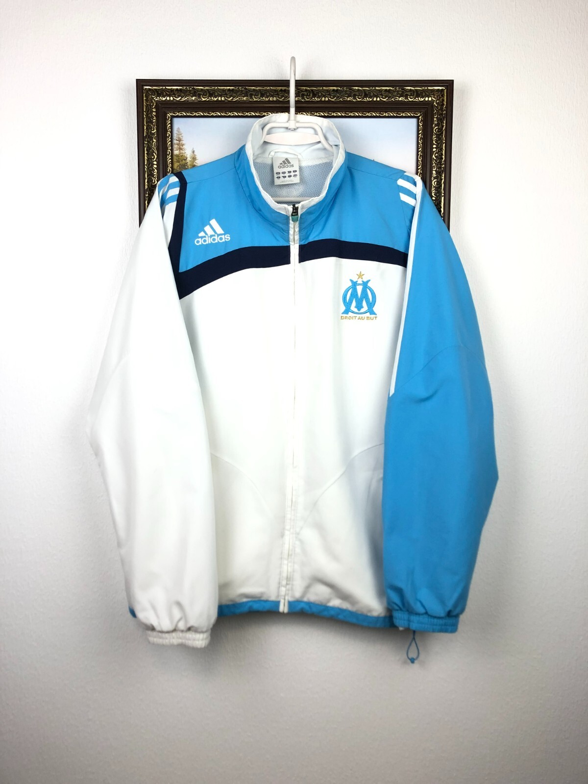 vintage　00s adidas オリンピックマルセイユ　トラックジャケット Vintage Adidas Olympique Marseille Football Jacket Soccer