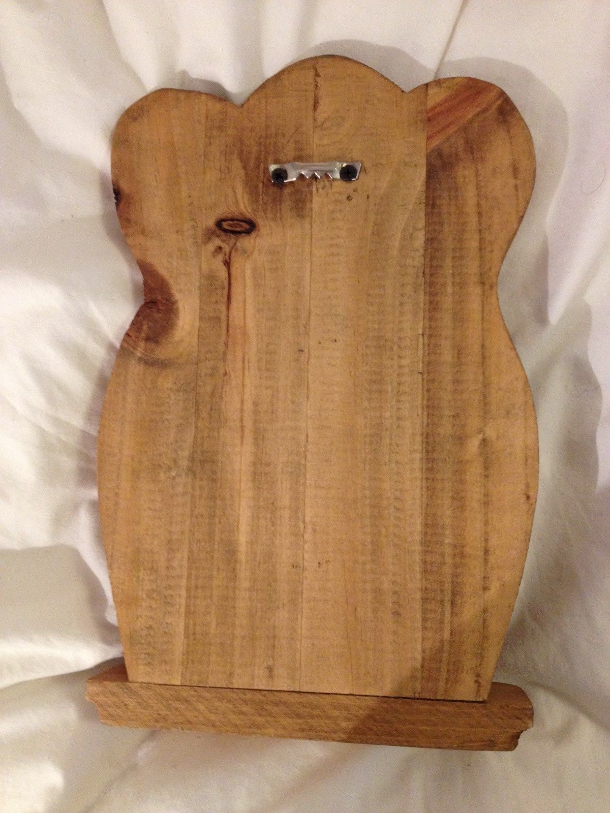 Vintage Wood 5 Key Rack Holder w/ Decorative Plastic Vase w/ Birds 11 3/4