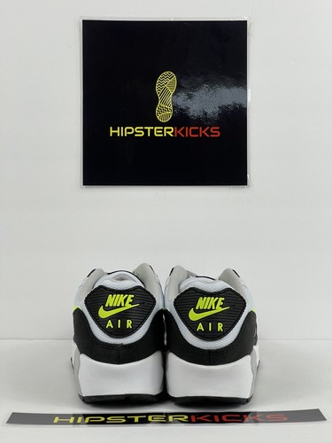 Nike Air Max 90 Shoes White Black Hot Lime Green CZ1846100 Mens Size 7 | EBG