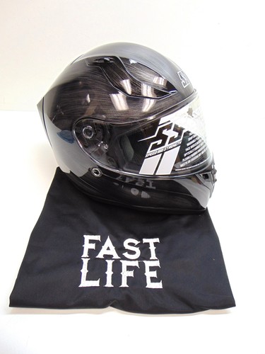 Speed and Strength SS2100 Solid Speed Helmet Brushed Black Medium 1111-0629-5153