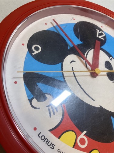 Micky Mouse Wall Clock From Japan Plastic Quartz By Lorus Works . Cl