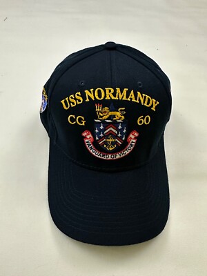New The Corps USS Normandy CG 60 Logo Blue Baseball Cap Hat One Size