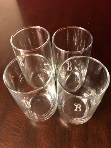 Set of 4 Vintage Monogrammed Letter 