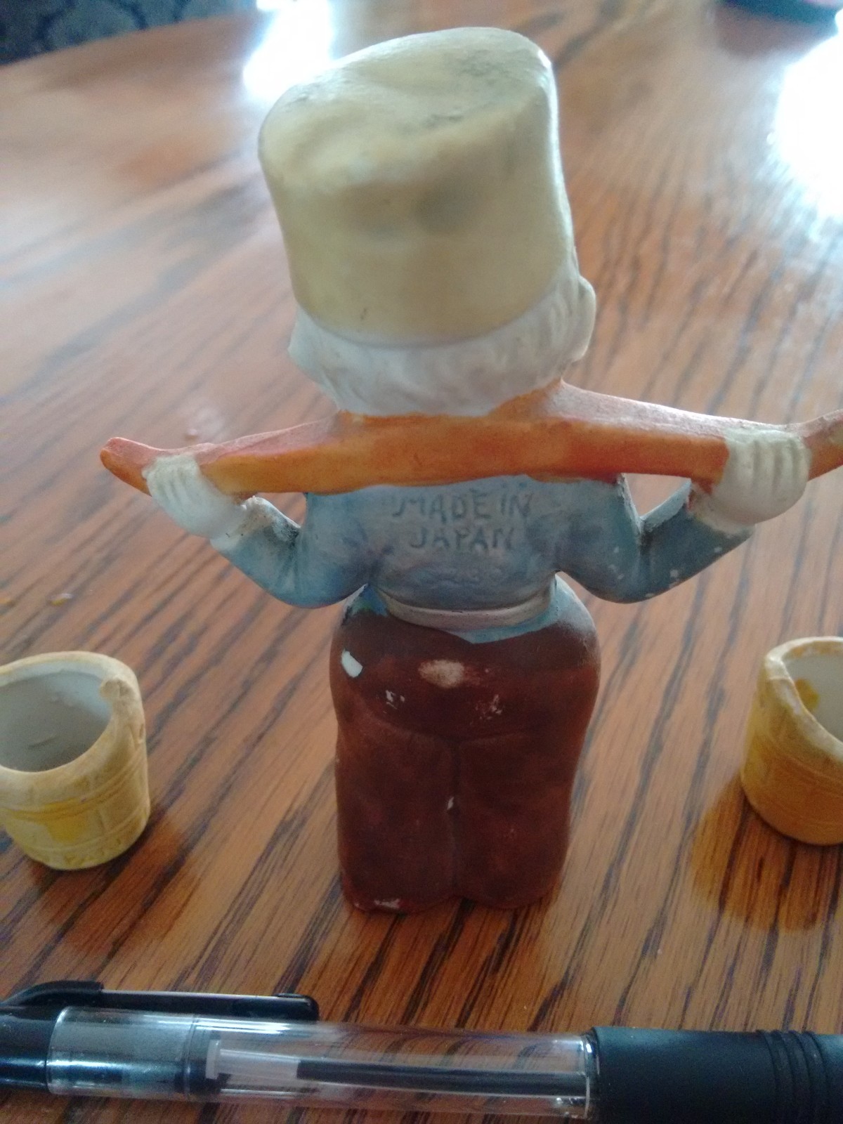 Dutch boy figurine w/two buckets Vintage 5