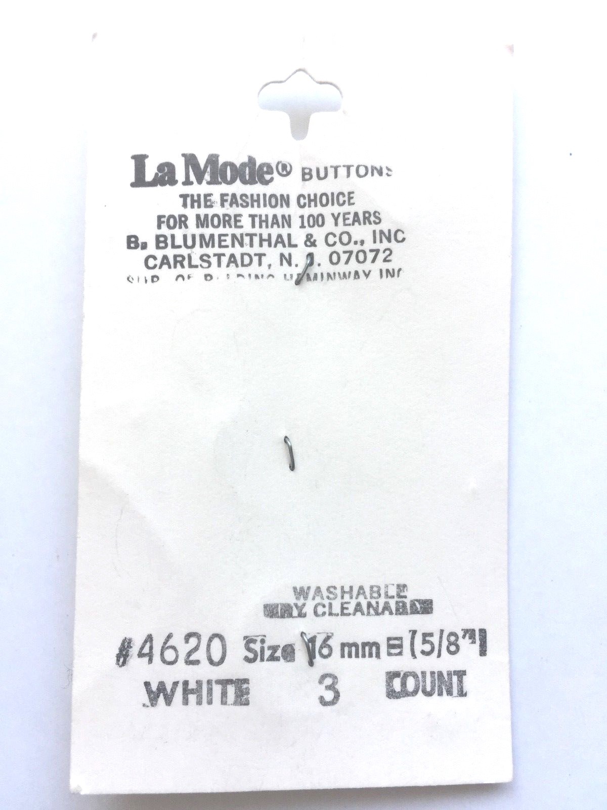 Vintage La Mode Plastic Buttons 5/8 inch, 4 hole, beige streaked with white