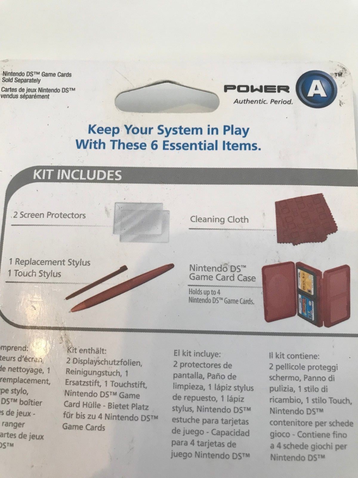 Nintendo DSi XL Clean and Protect Kit Stylus Game Card Case Cloth Screen Cover