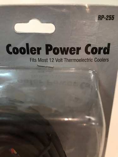 Roadpro Cooler Power Cord RP-255 Fits Most 12 Volt Thermoelectric Coolers ~