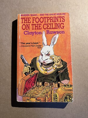 FOOTPRINTS ON THE CEILING by Clayton Rawson  1986 IPL FIRST PRINTING paperback
