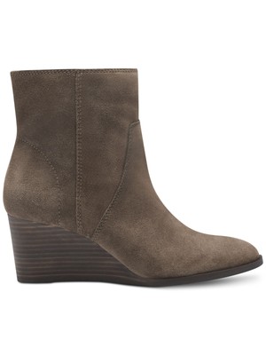 

LUCKY BRAND Женские коричневые кожаные ботильоны на танкетке Goring сбоку с миндалем, 7 м, Коричневый, LK-WAFAEL
