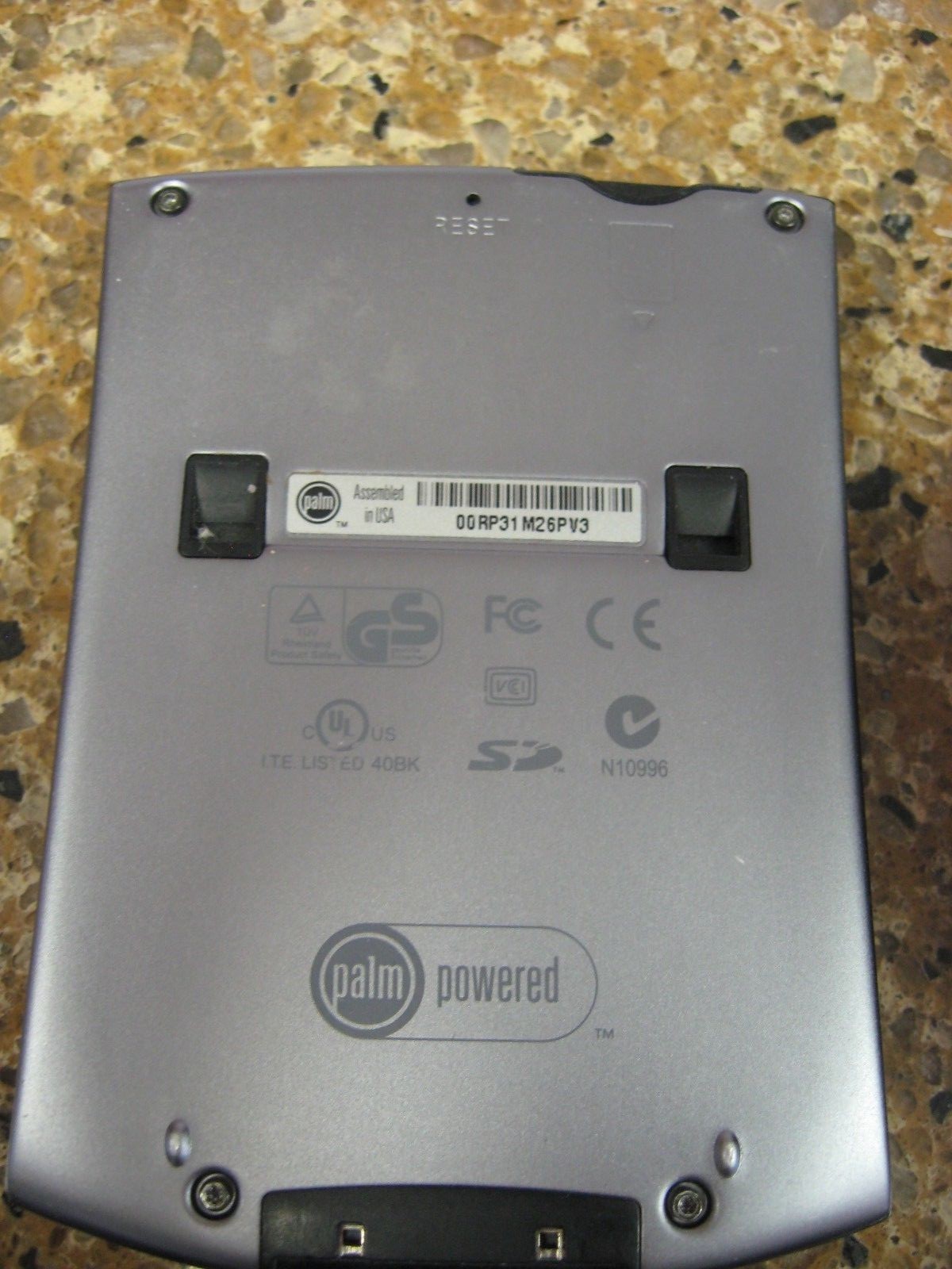 Vintage Palm Pilot with charger and keyboard for parts