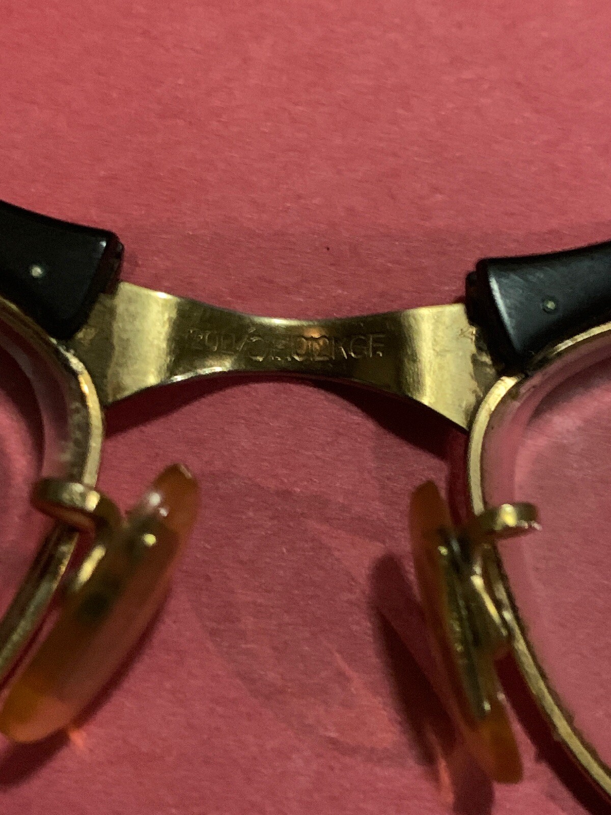 Vintage American Optical Eyeglasses  Cats Eye Horn Rim 10 K Gf