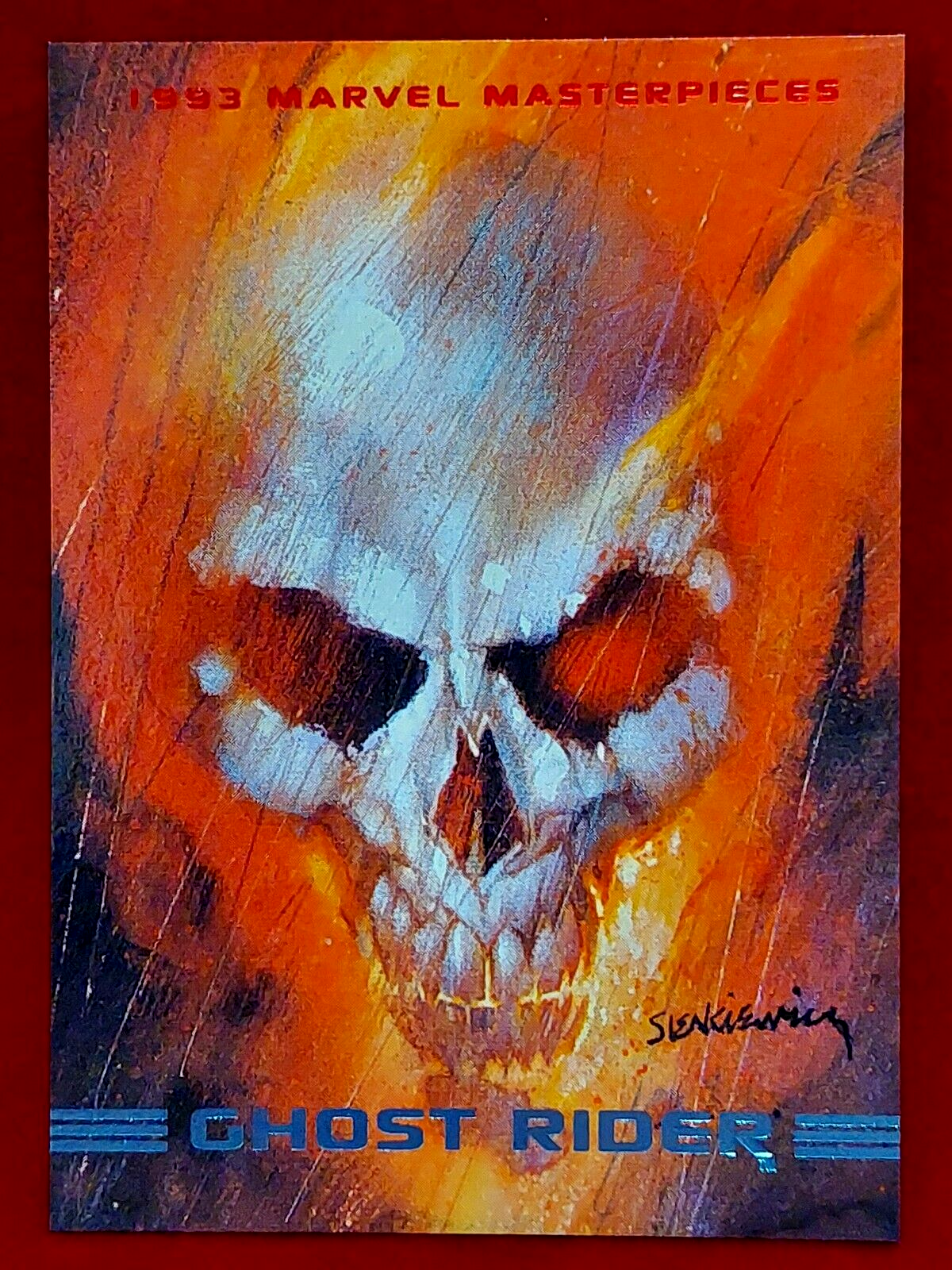 GHOST RIDER 1993 Fleer Marvel Masterpieces Card #13 Art by