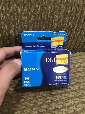 2 PK NEW Sony DDS-2 DGD120P 4mm 4GB/8GB Data Tape Cartridge 120m DDS2 DGD-120P