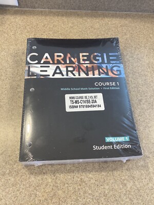 Carnegie Learning Course 1 Middle School Math Solution First Edition Vol 2