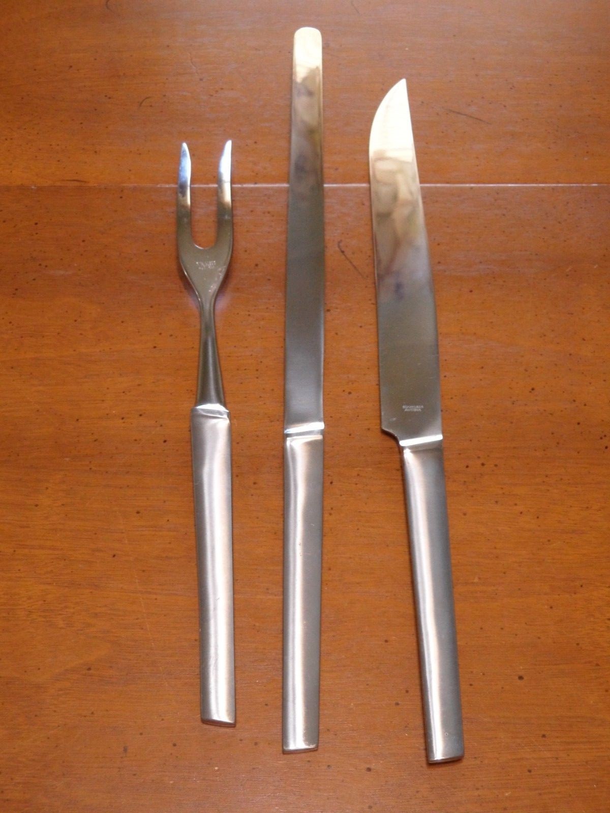 Mid Century Mod Austria 3 Piece Stainless Steel Carve Slice Serve Knife Set