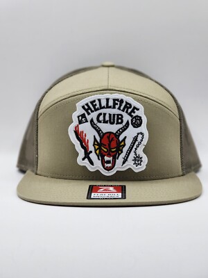RICHARDSON 168 Hat W/Stanger Things ( Hellfire Club ) Embroidery Patch