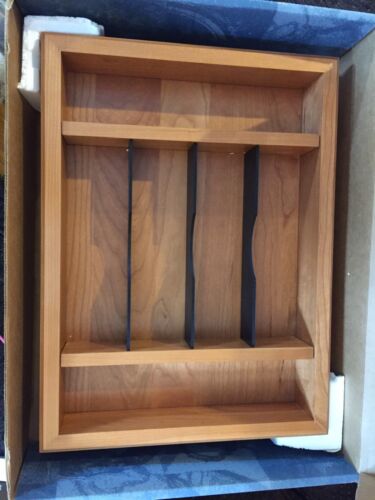 New Wooden Drawer Organizer 6 Compartment Kitchen Organize Cr...