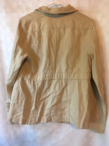 Motherhood Maternity Medium  Jacket  Tan/Beige 100% LINEN ~ New With Tags!