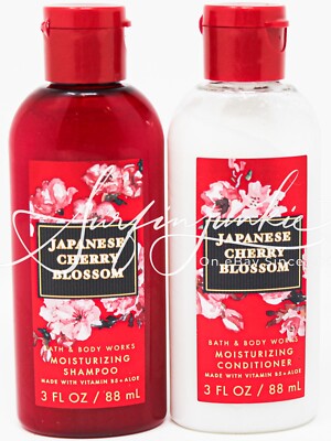 Bath & Body Works Japanese Cherry Blossom Shampoo & Conditioner Mini Travel 3oz
