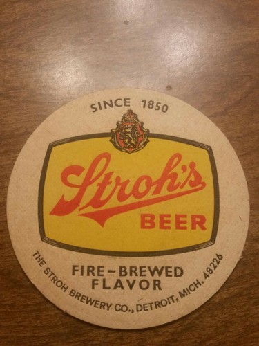Strohs Beer Coaster