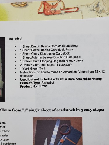 Scrapbook Lover's Dream, Girl Scout Junior, Accordion Album kit, NEW